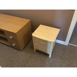 Tv unit with two drawers also bedside drawers unit buy separate or together