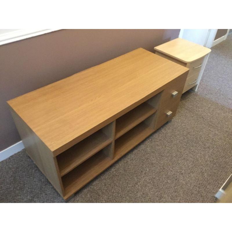Tv unit with two drawers also bedside drawers unit buy separate or together