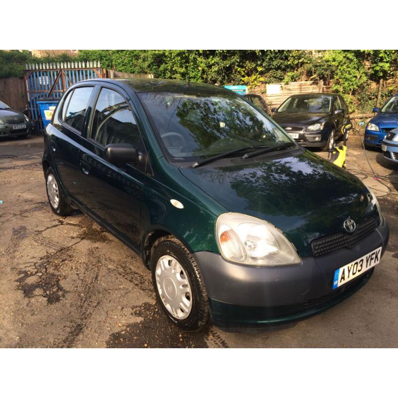 2003 Toyota Yaris 1.0 16v VVTi GS GREEN, 5 doors, Manual, Petrol, 51000 miles