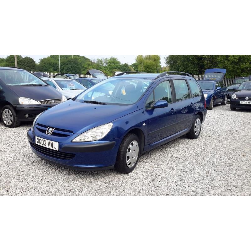 Peugeot 307, 1587cc Petrol,Estate,2003(03) Blue, Manual, motExpires: 21 February 2017