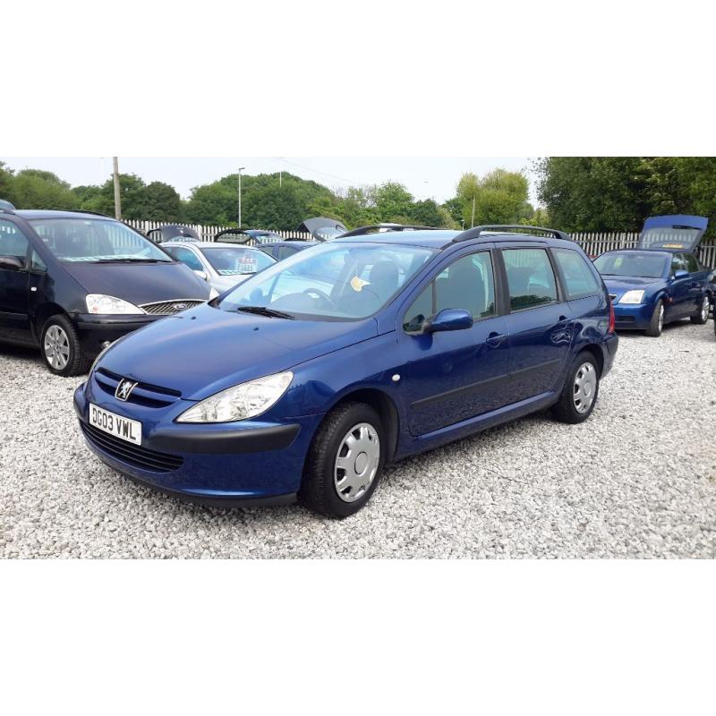 Peugeot 307, 1587cc Petrol,Estate,2003(03) Blue, Manual, motExpires: 21 February 2017