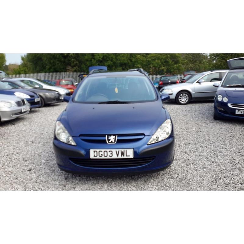 Peugeot 307, 1587cc Petrol,Estate,2003(03) Blue, Manual, motExpires: 21 February 2017