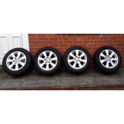 16" genuine Audi wheels with tyres x4 and Audi centre badges