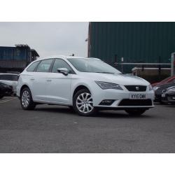 SEAT Leon 1.6 TDI CR SE (Tech Pack) ST 5dr (start/stop) (white) 2015