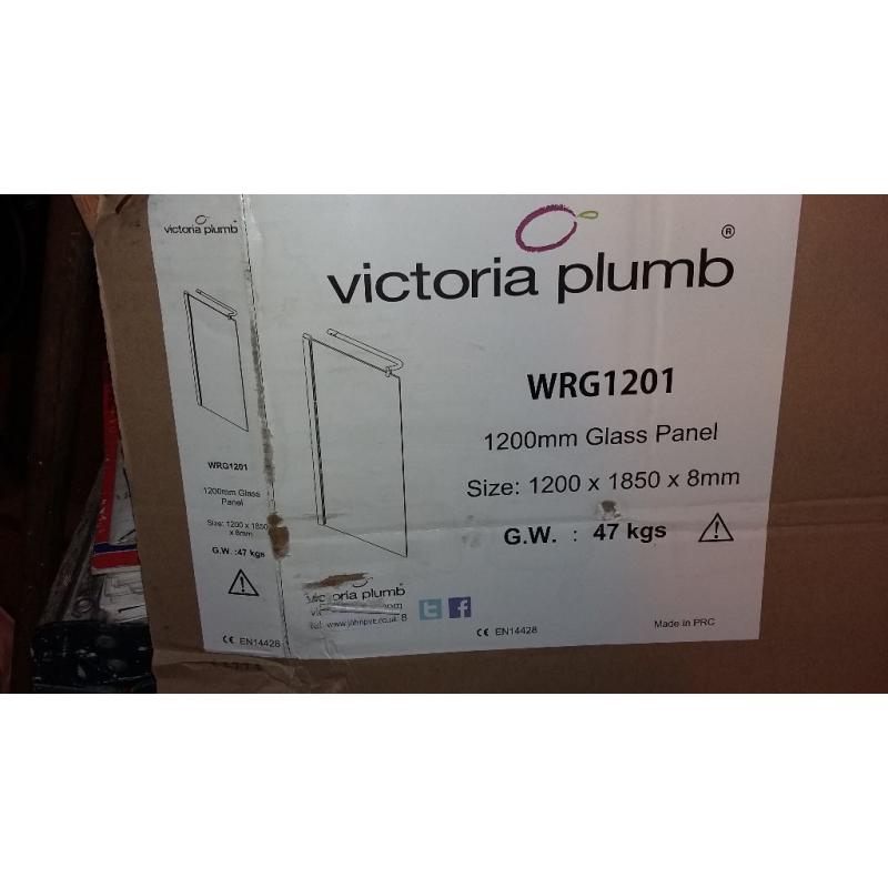 Victoria plumb glass shower panel