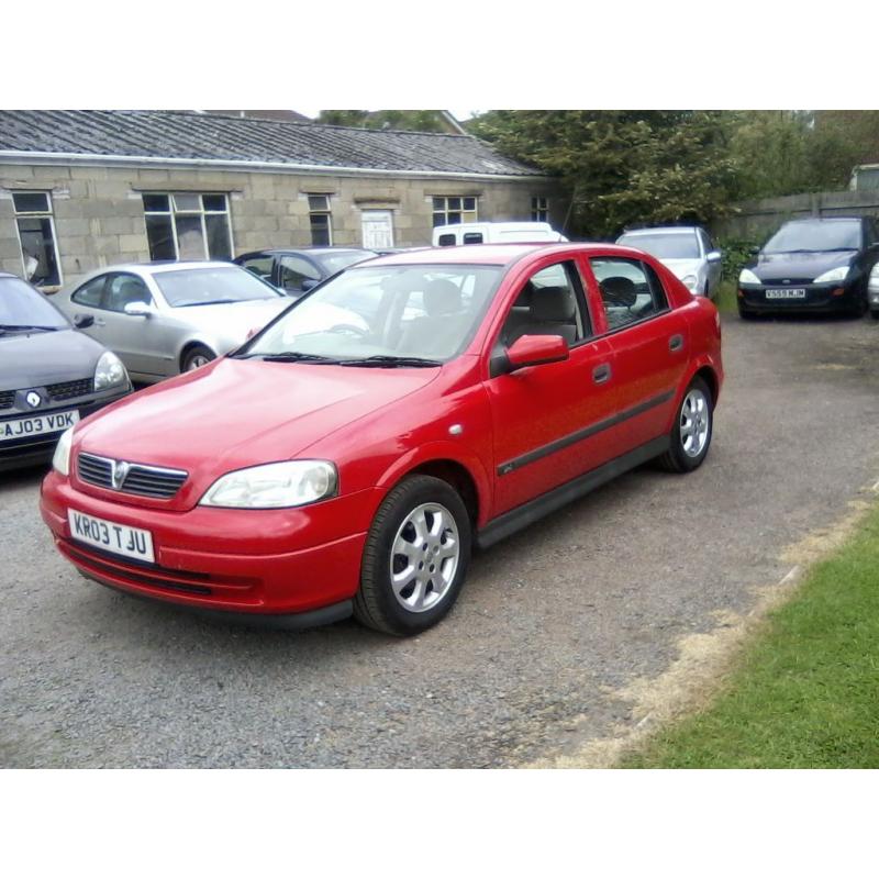 VAUXHALL ASTRA 1-7 DTI CLUB TURBO DIESEL 5-DOOR 2003. FULL VAUXHALL SERVICE HISTORY.