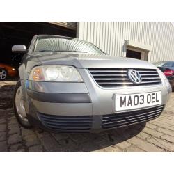 03 VOLKSWAGEN PASSAT 2.0,MOT MARCH 017,PART SERVICE HISTORY,3 OWNERS FROM NEW,GREAT WORK HORSE CAR