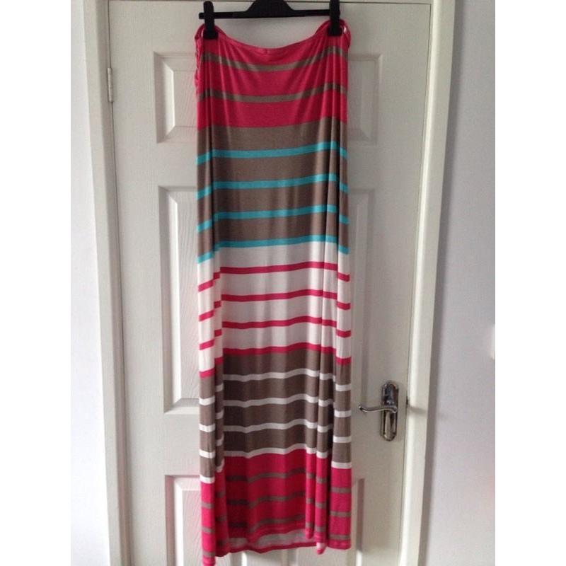 Stripy maxi dress size 20 Next