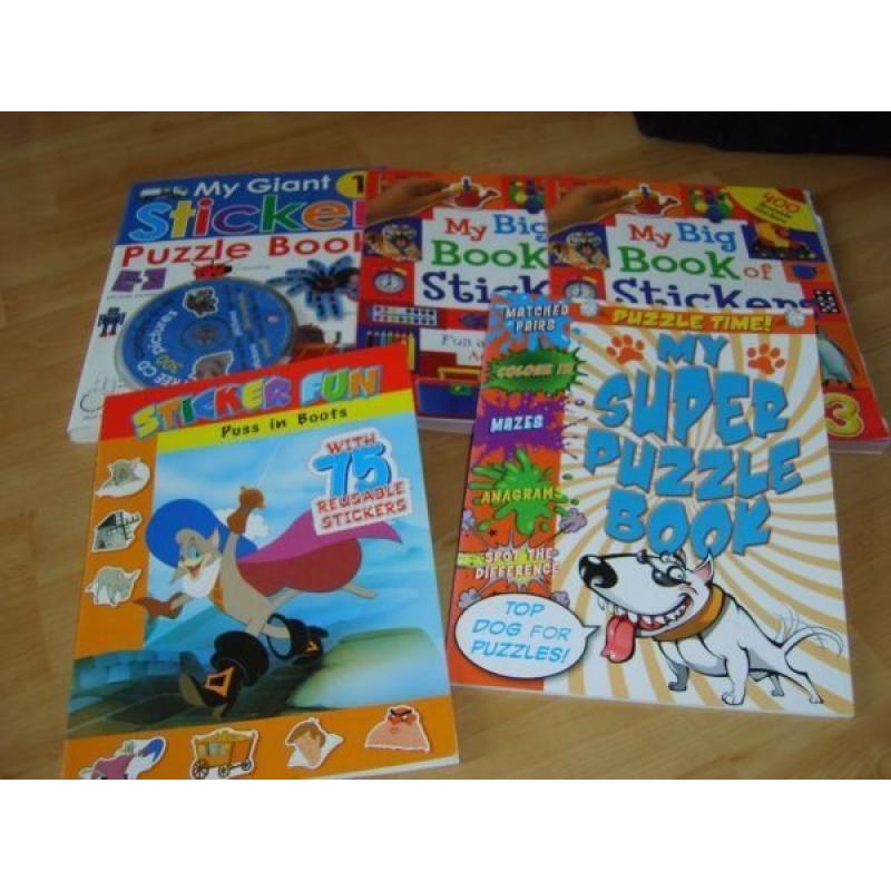 childrens sticker books all in pic smoke and pet free home top left never used,