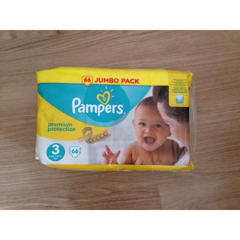 Pampers size 3 nappies