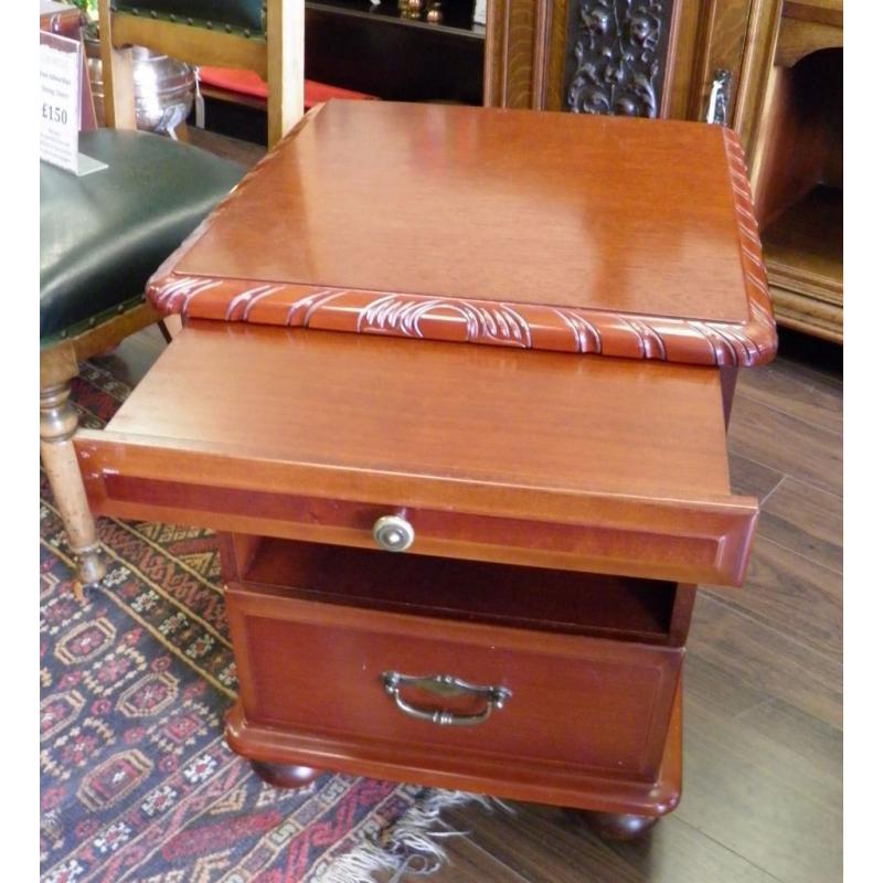 NEW SALE PRICE - GORGEOUS MAHOGANY IRISH MADE BEDSINE CABINETS (ON CASTORS) - WE CAN DELIVER
