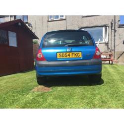 2004 Renault Clio Dynamique 16V, 1.2L, 3 Door Hatchback, Blue, 80,000 Miles