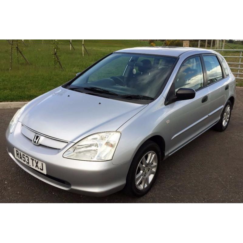 NOW REDUCED be QUICK 03/53 PLATE HONDA CIVIC 1.7 CDTi silver 96k 12 mths mot both keys lovely car