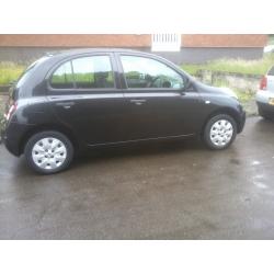 NISSAN MICRA 1.4CC 4DR BLACK MOT AND TAX CD TWO KEYS DRIVES NICE