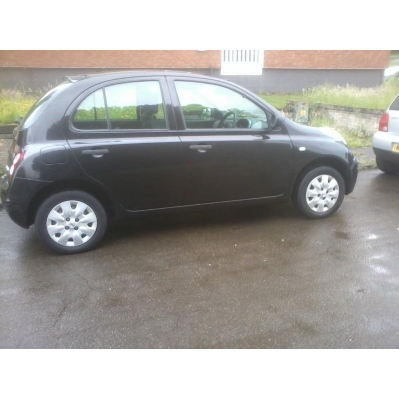 NISSAN MICRA 1.4CC 4DR BLACK MOT AND TAX CD TWO KEYS DRIVES NICE