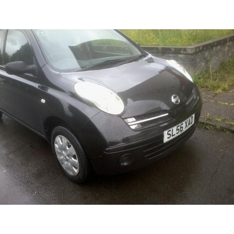 NISSAN MICRA 1.4CC 4DR BLACK MOT AND TAX CD TWO KEYS DRIVES NICE