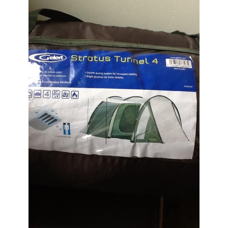 gelert stratus tunnel 4 berth tent