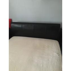 King size leather bed
