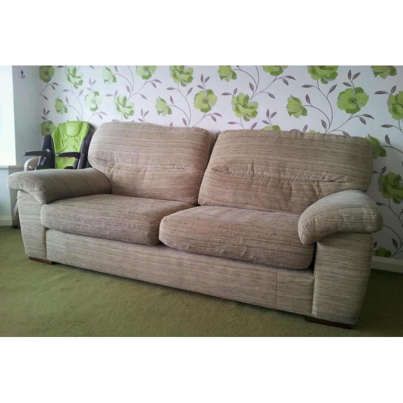 2 3seater sofa's with two matching footstools