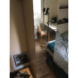 Single Mirror wardrobe with shelves- IKEA