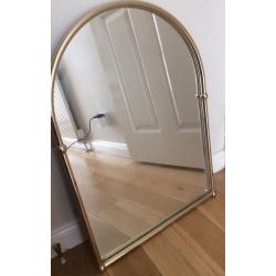 Solid brass arch mirror