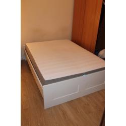 IKEA Brimnes Bed with IKEA Hamarvik sprung mattress (standard double)