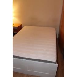 IKEA Brimnes Bed with IKEA Hamarvik sprung mattress (standard double)