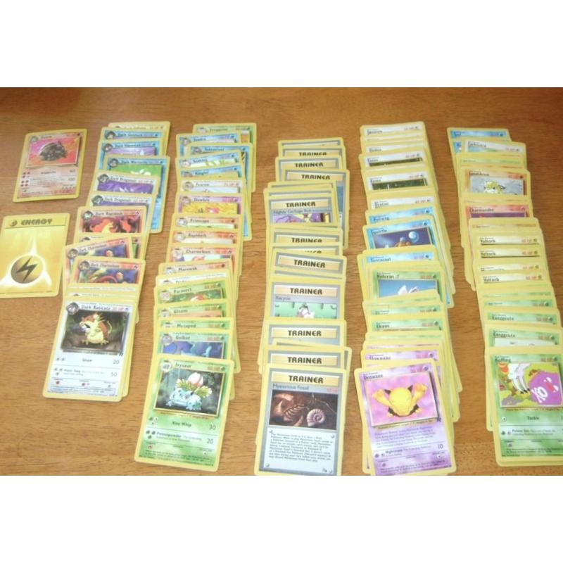 job lot bundle Pokemon cards, 1st & 2nd edition, some uncommon ones