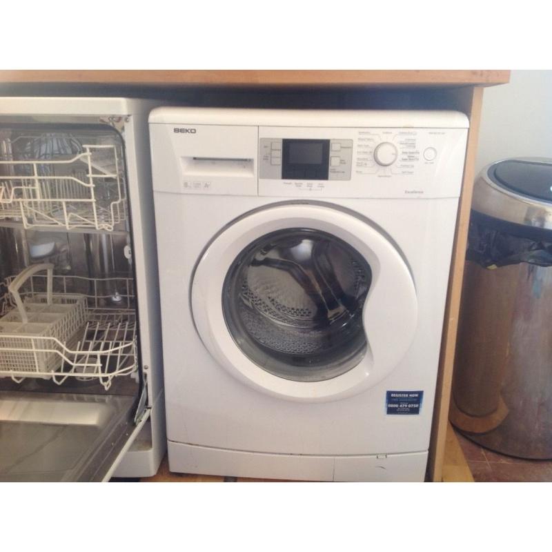 Beko washing machine, 8kg, 1300 spin, under a year old