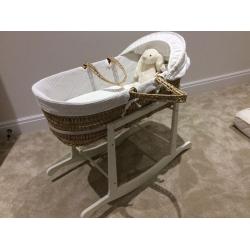 Clair de lune rocking Moses basket