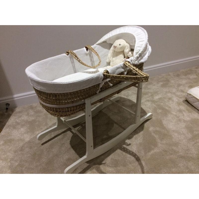 Clair de lune rocking Moses basket