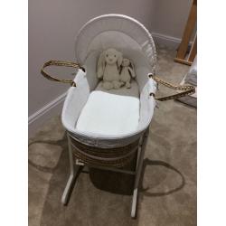 Clair de lune rocking Moses basket