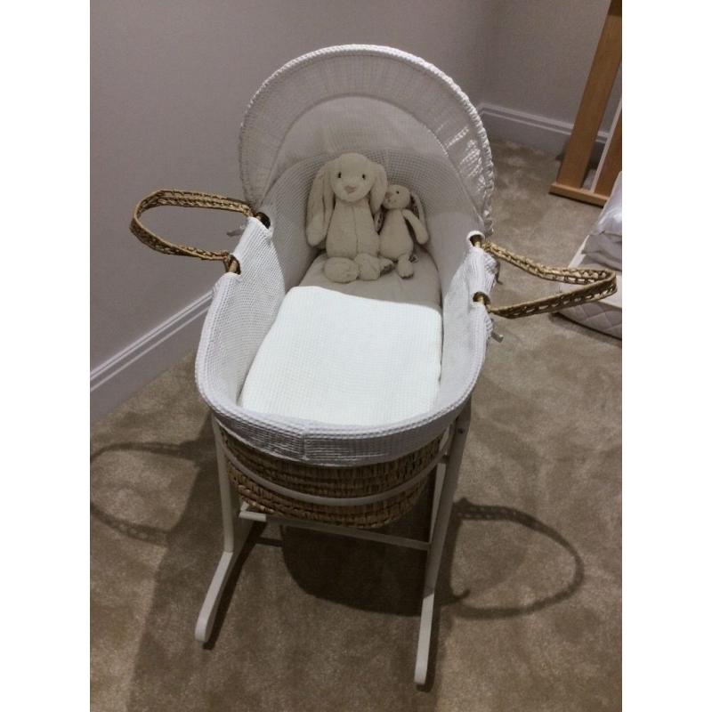 Clair de lune rocking Moses basket