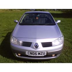 @ LOVELY LOW MILES 2005 RENAULT MEGANE DYNAMIQUE 1.6 CONVERTIBLE,FULL HISTORY AND LONG MOT APRIL2017