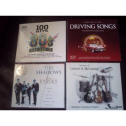 13 box sets of cds..80s hits..Shadows..Lennon & Mcartney..Driving songs..Those were the days..Rock..