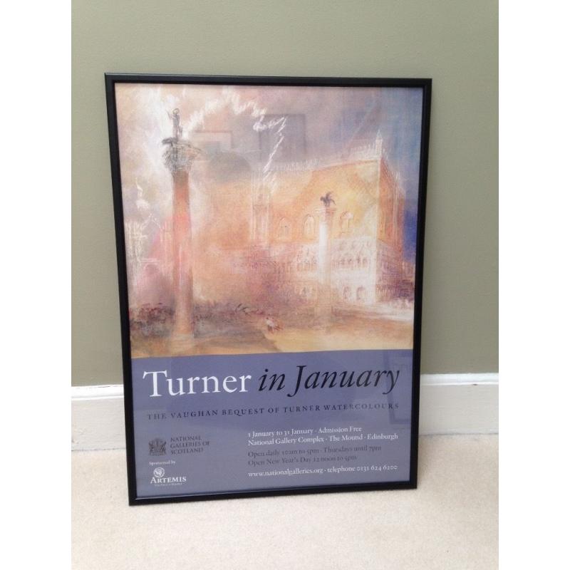 Framed black, wooden poster Turner in January