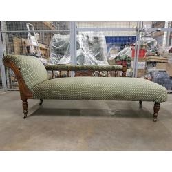 ANTIQUE OAK CHAISE LOUNGE VERY GOOD CONDITION DELIVERY AVAILABLE