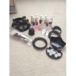 REDUCED FROM ?12... Nail art job lot mixed items including air gun?