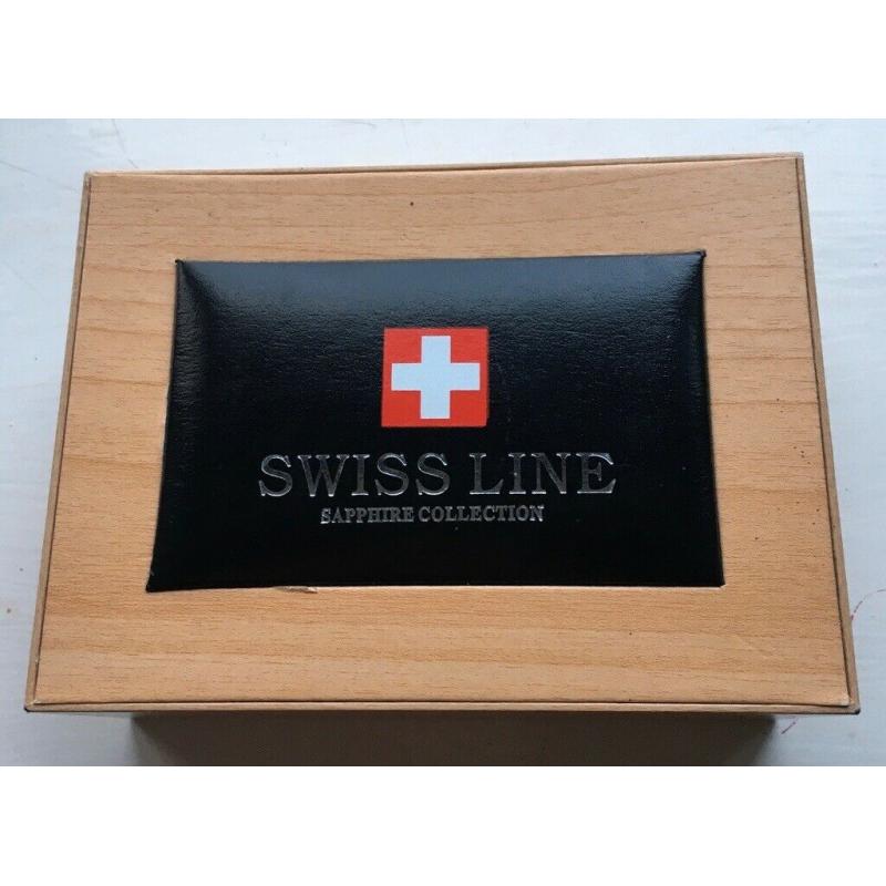 Beautiful Swiss line men?s watch; nice gift for Christmas!! Protective wrap still on watch!