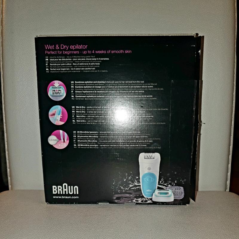 Braun Silk-Epil 5-511 Starter Kit Wet/Dry Epilator for Women Cordless