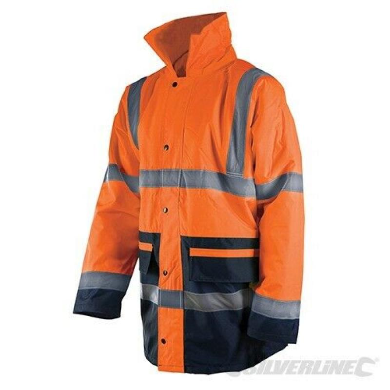 Silverline Hi-Vis 2-Tone Jacket Class 3 - Large & Extra Large - BRAND NEW - Lowest Price