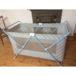 FREE Mothercare foldable babys' cot FREE with cotton carry bag.