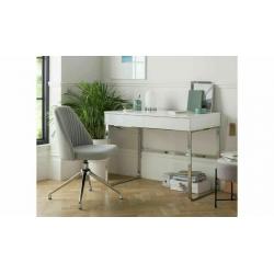 Home Sammy 2 Drawer Desk - White Gloss No465/0391