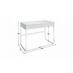 Home Sammy 2 Drawer Desk - White Gloss No465/0391