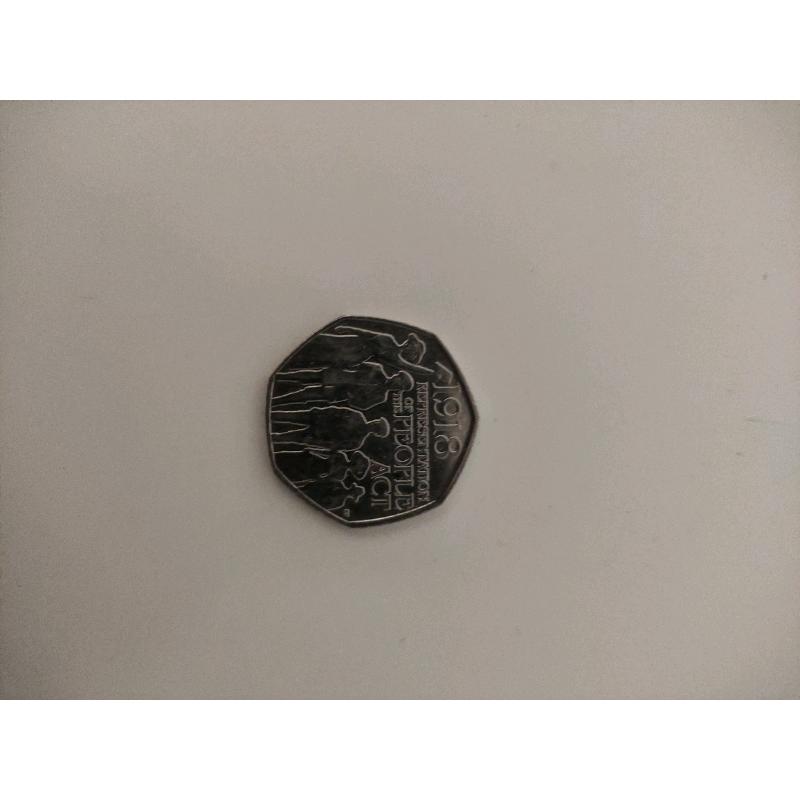 Limited edition 50p 1918