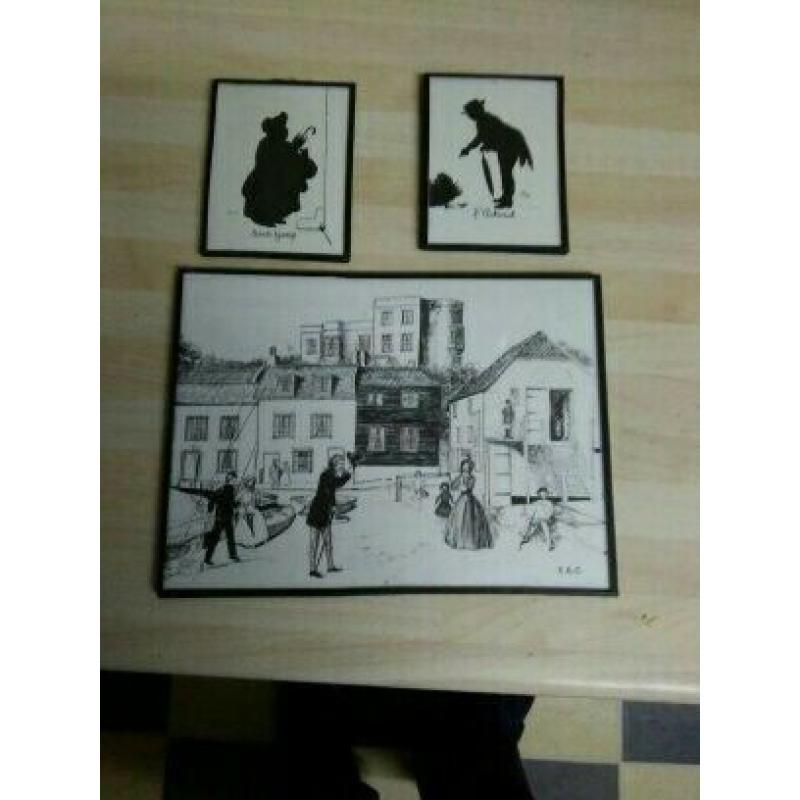 Three small pictures, Dickens theme