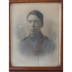 Set of 2 framed Original Portraits in the Aieux style. circa. WW1