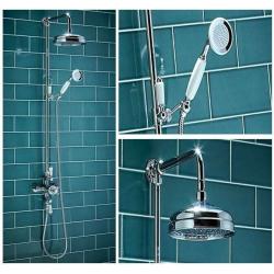 +SALE+ Traditional Chrome Rigid Riser Shower RRP: ?650.00 OUR PRICE: ?480.00