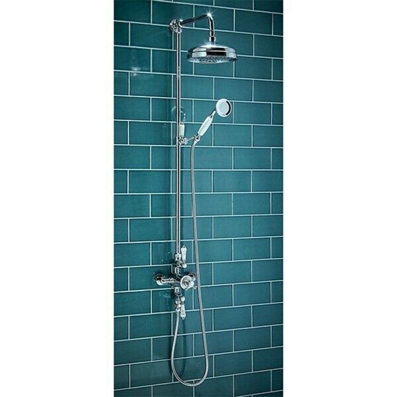 +SALE+ Traditional Chrome Rigid Riser Shower RRP: ?650.00 OUR PRICE: ?480.00