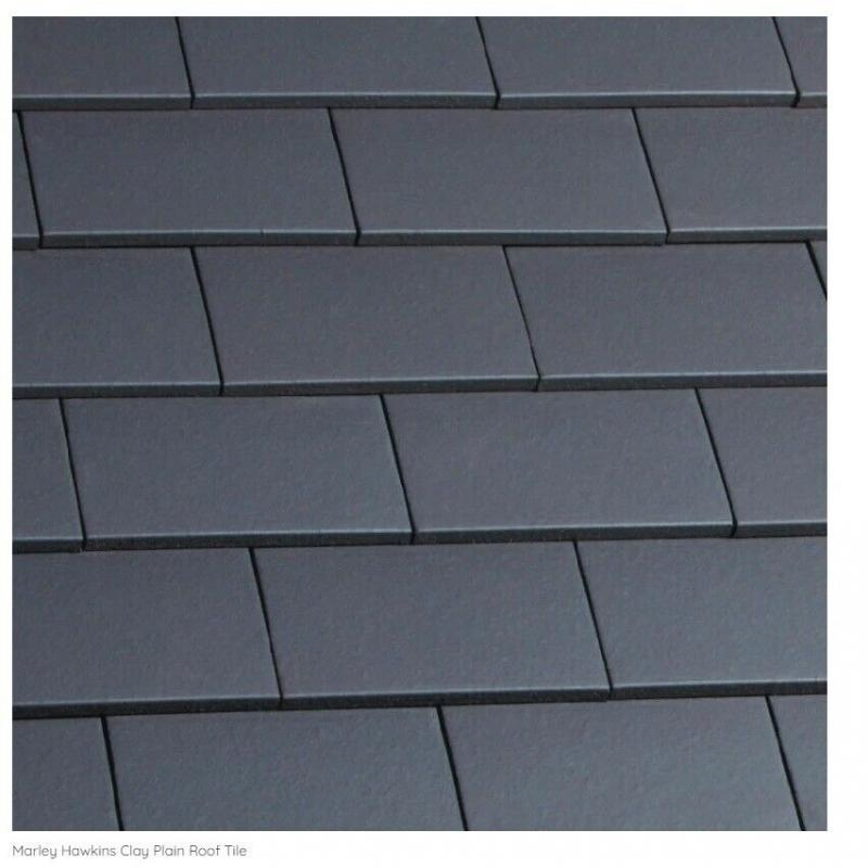 Marley Hawkins Clay Plain Roof Tile Blue Smooth 267 x 165 mm.